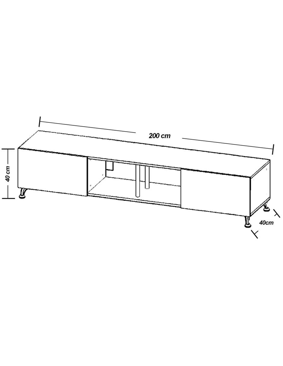 Mueble de TV armable de melamina 3