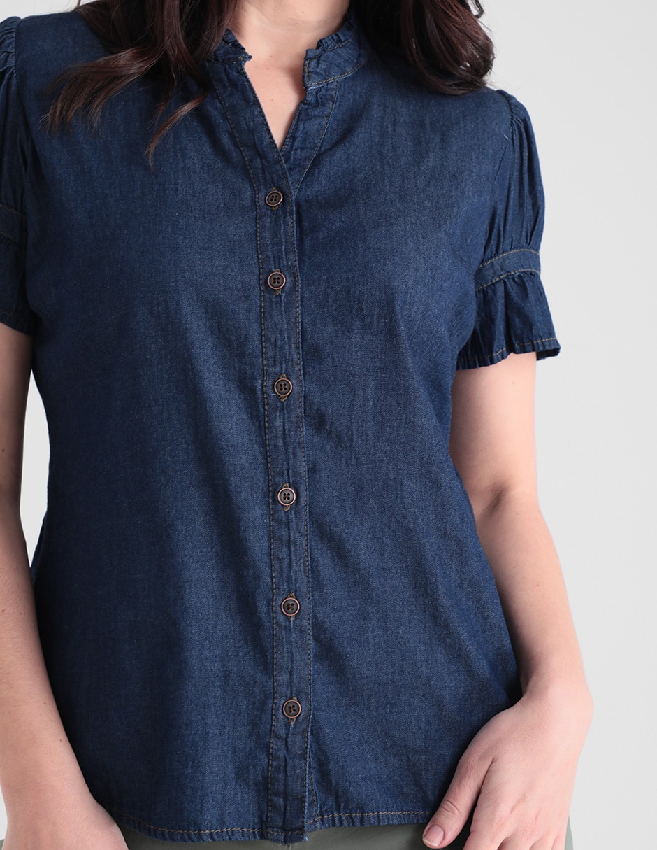 Blusa manga corta para mujer 4