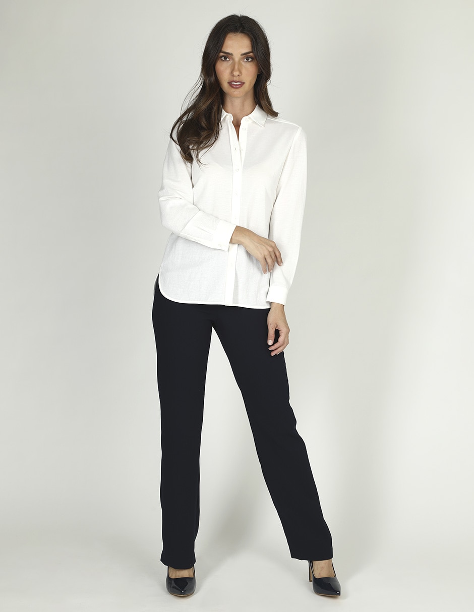 Blusa camisera manga larga para mujer 2