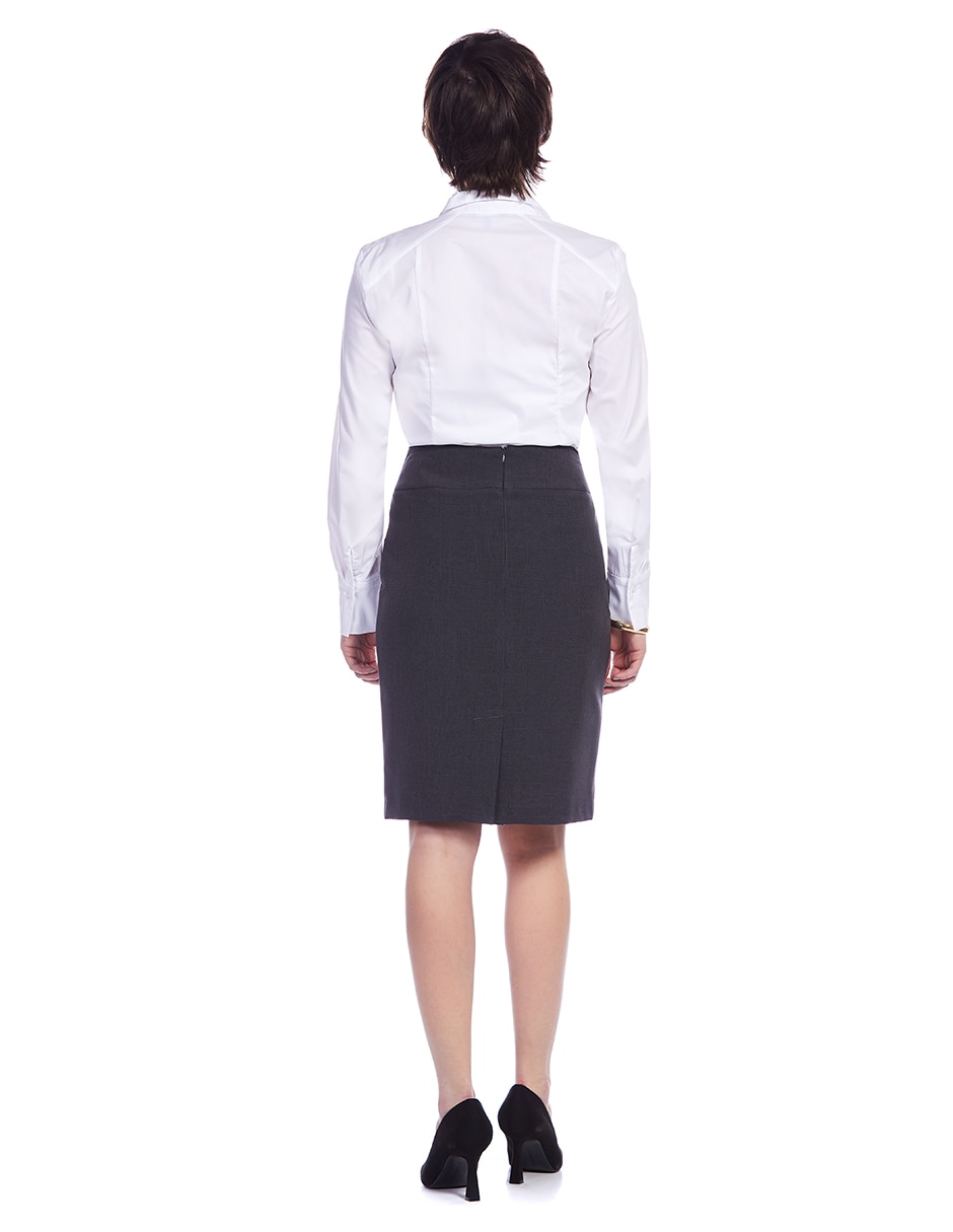 Falda midi con pretina