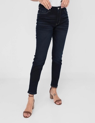 Jeans skinny corte cintura para mujer Jeans skinny corte cintura para mujer