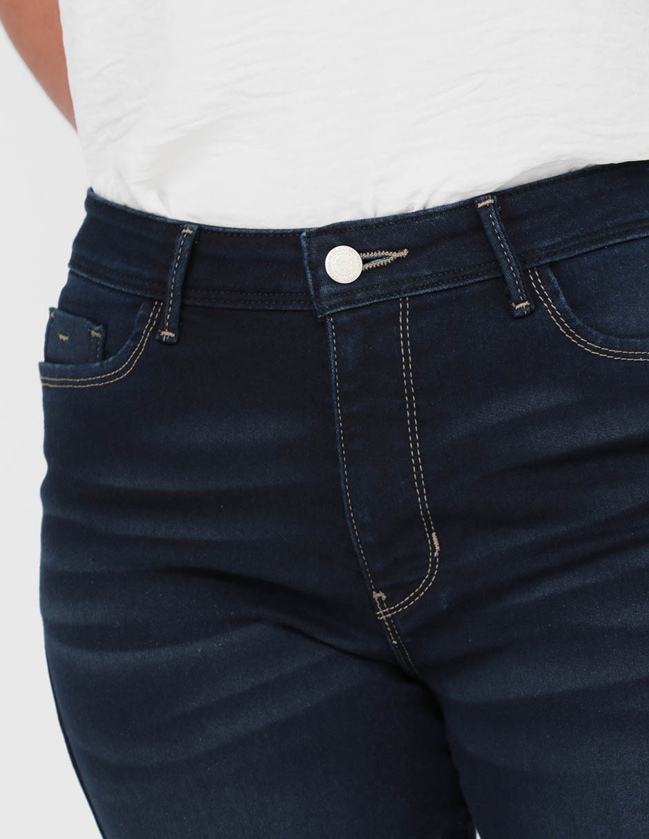 Jeans skinny corte cintura para mujer 4