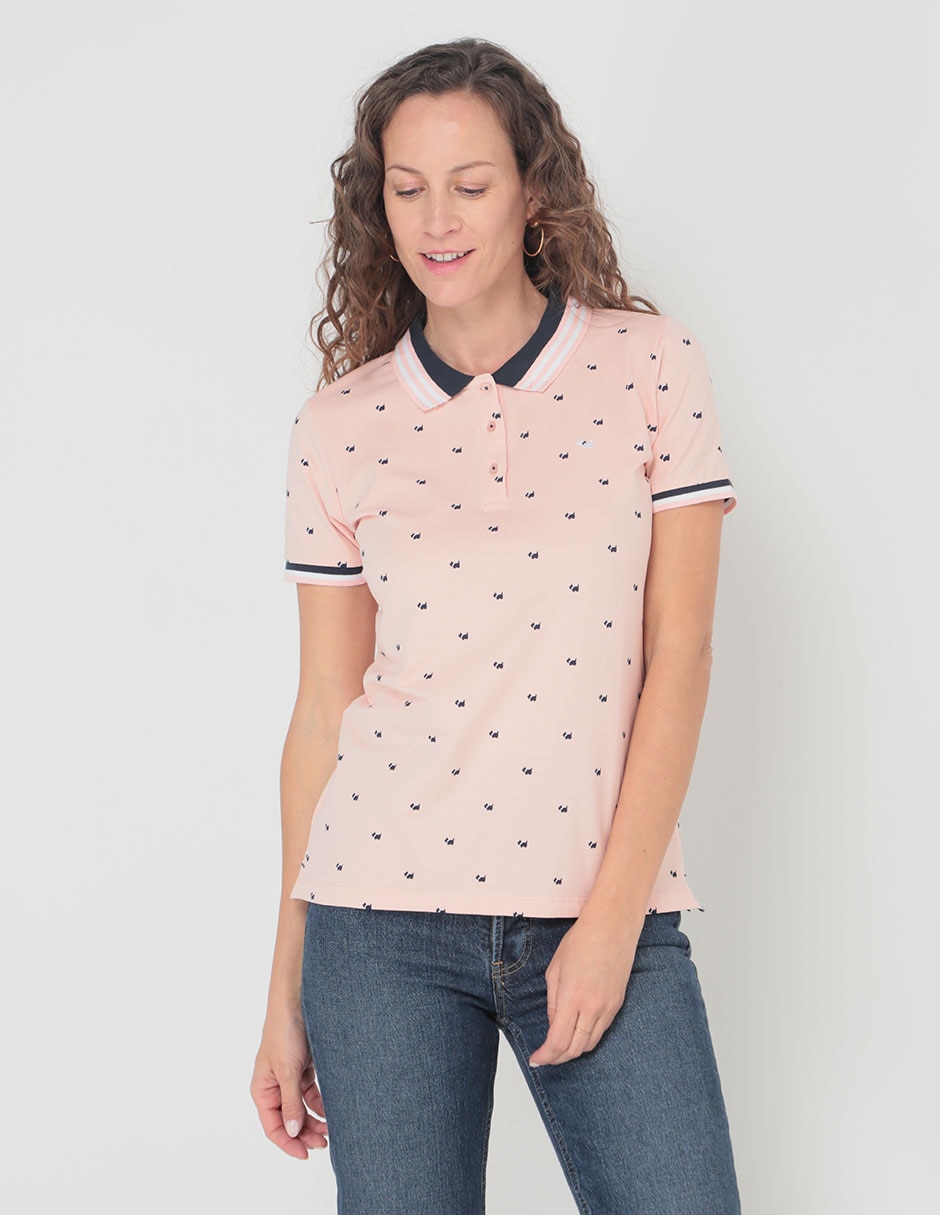 Playera tipo polo para mujer