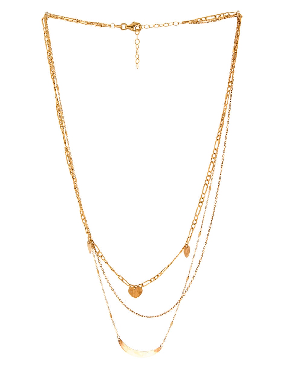 Collar de varios hilos de oro 14 K