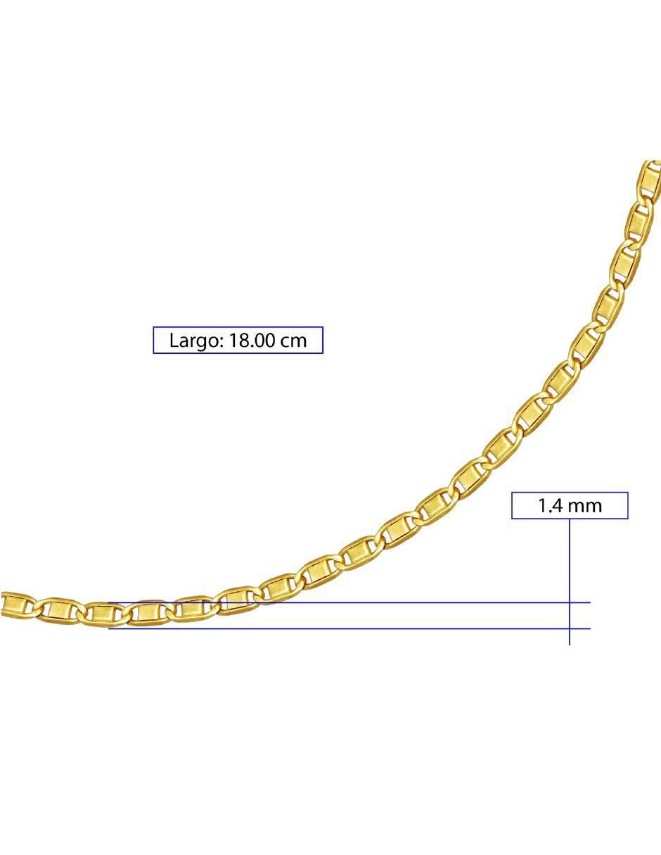 Pulsera de oro 10 K acabado pulido 5
