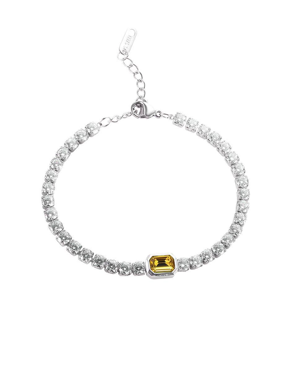 Pulsera con zirconia con acabado brillante 3