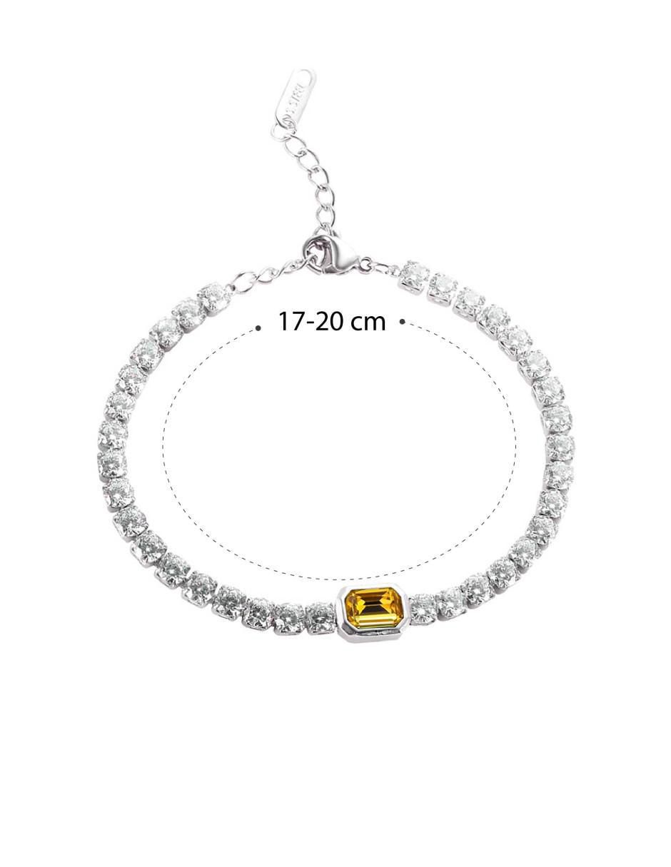 Pulsera con zirconia con acabado brillante 4