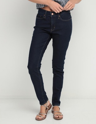 Jeans skinny corte cintura para mujer