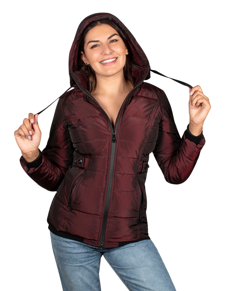 Chamarra acolchada impermeable para mujer 4