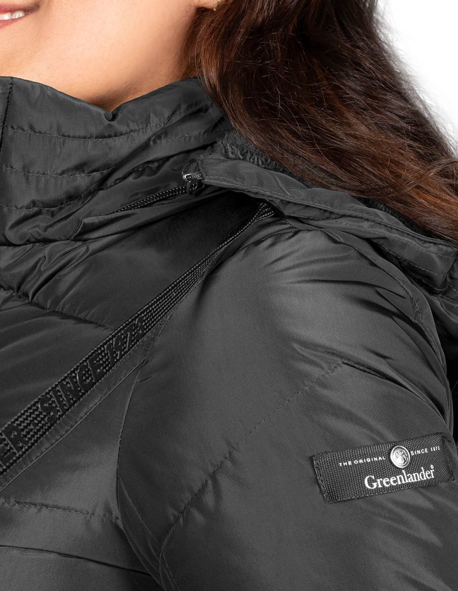 Chamarra acolchada greenlander impermeable para mujer