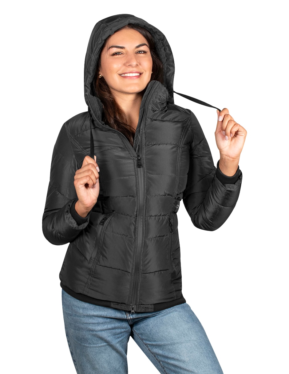 Chamarra acolchada greenlander impermeable para mujer
