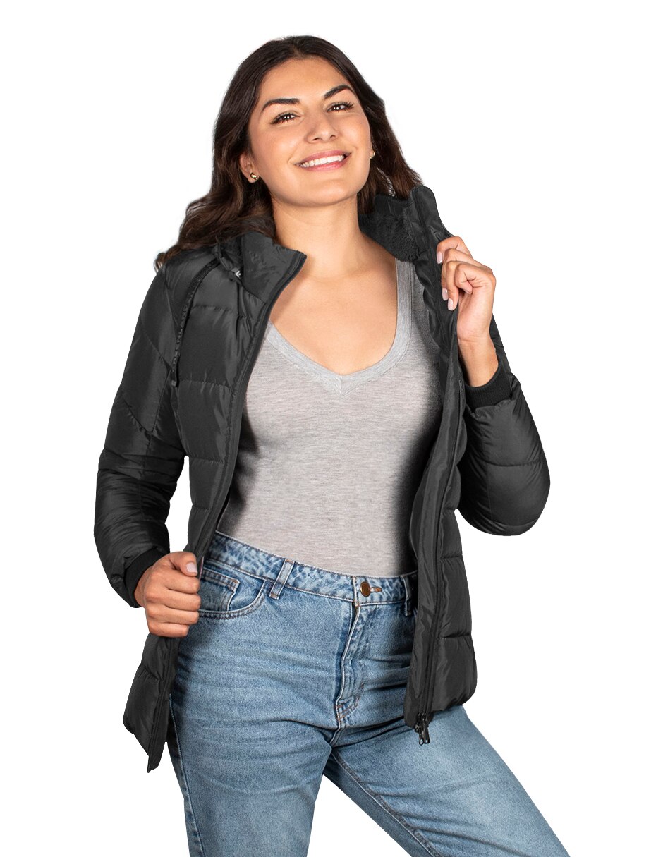 Chamarra acolchada greenlander impermeable para mujer