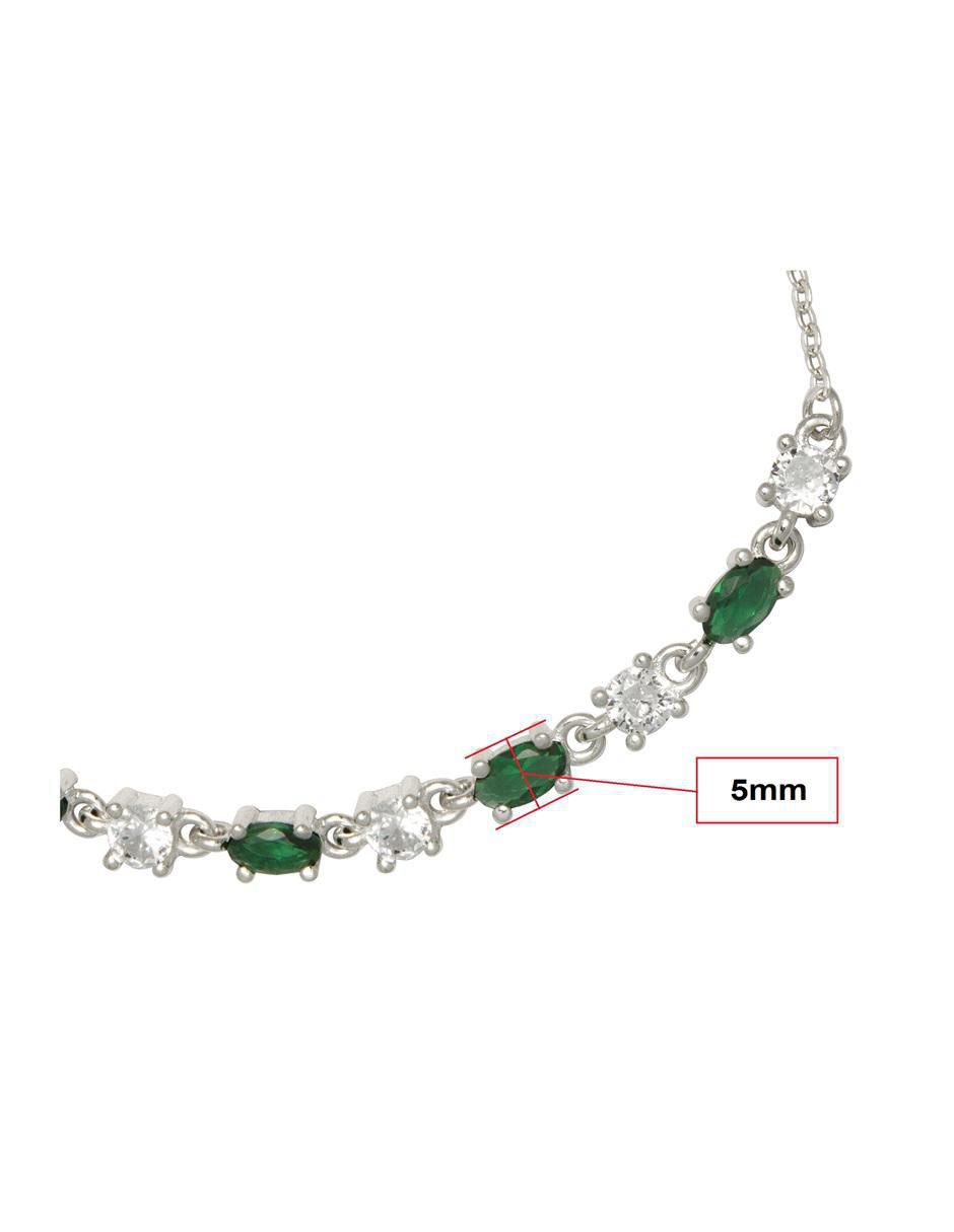 Pulsera de plata con zirconia P 925 acabado pulido 5