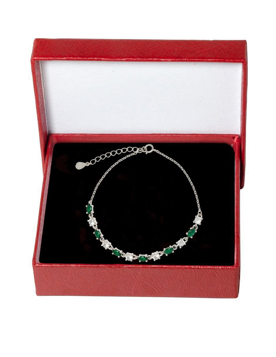 Pulsera de plata con zirconia P 925 acabado pulido 4