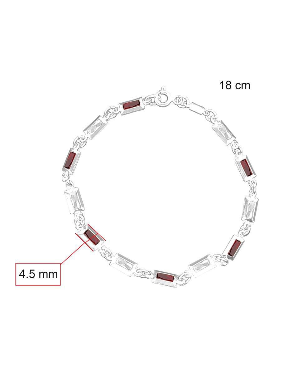 Pulsera de plata con zirconia P 925 acabado pulido 4
