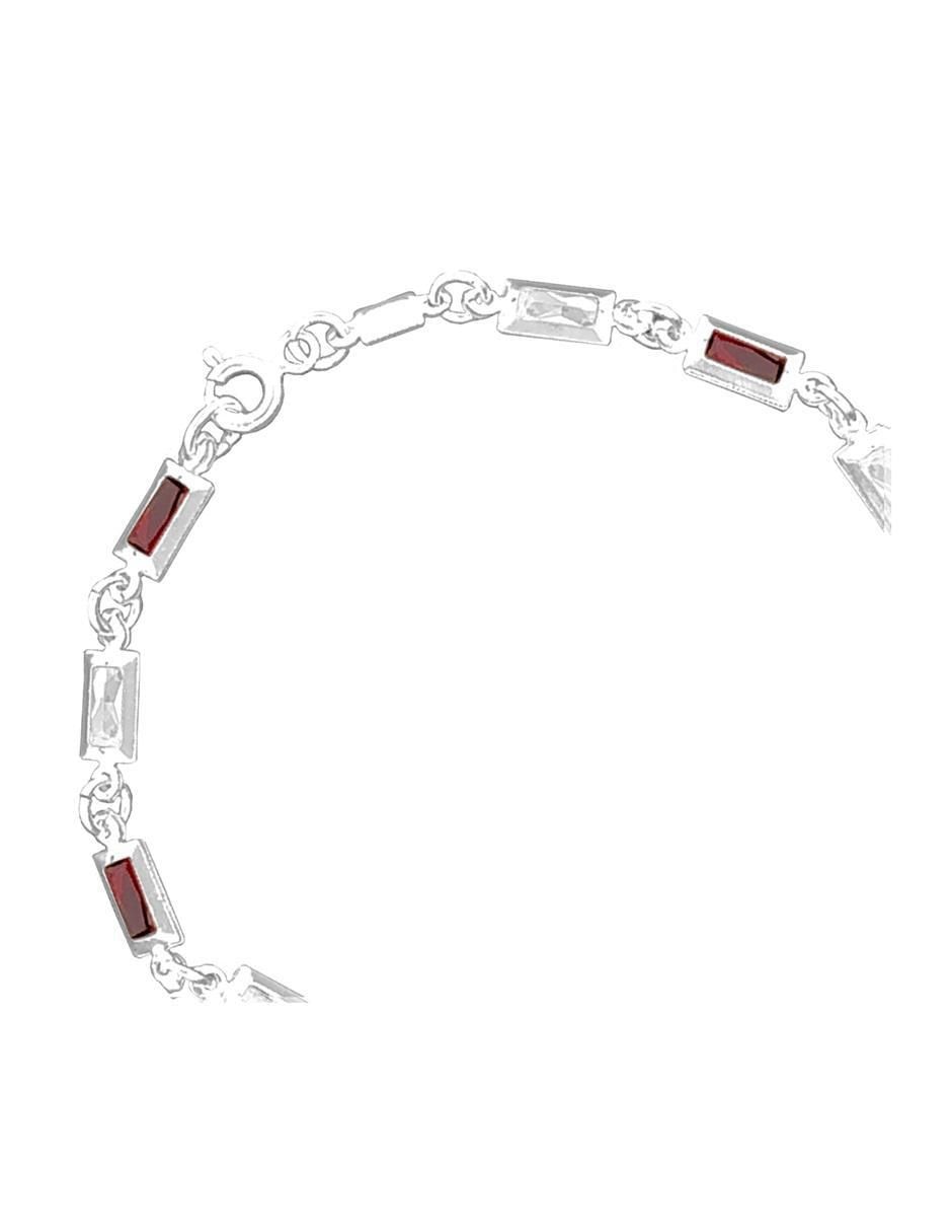 Pulsera de plata con zirconia P 925 acabado pulido 3
