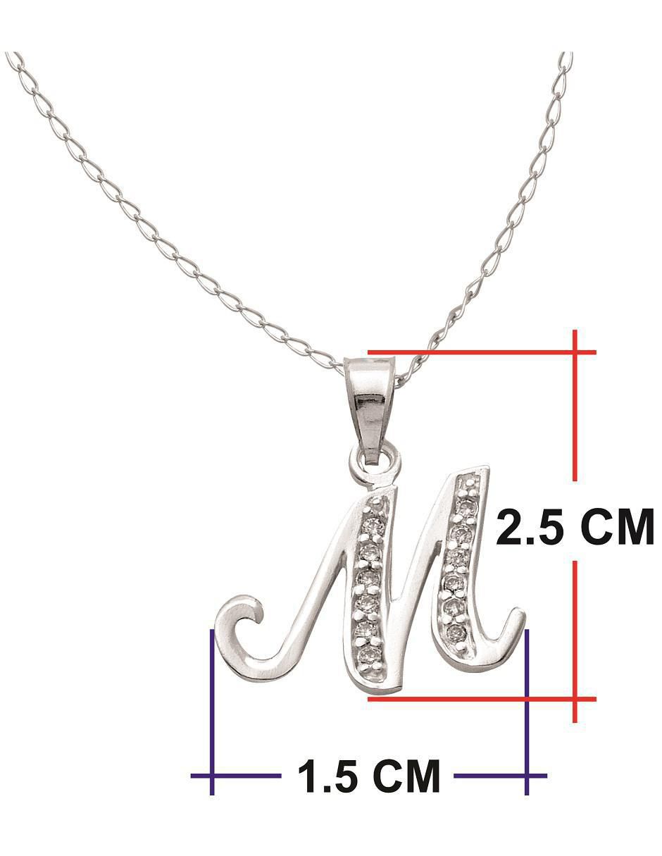 Collar letra m de plata P 925 5
