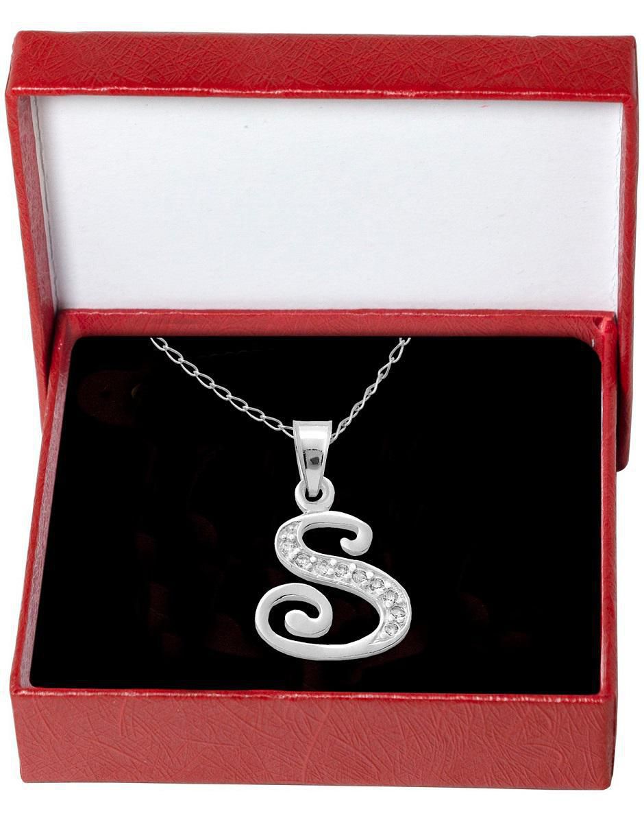 Collar de letra s de plata p 925