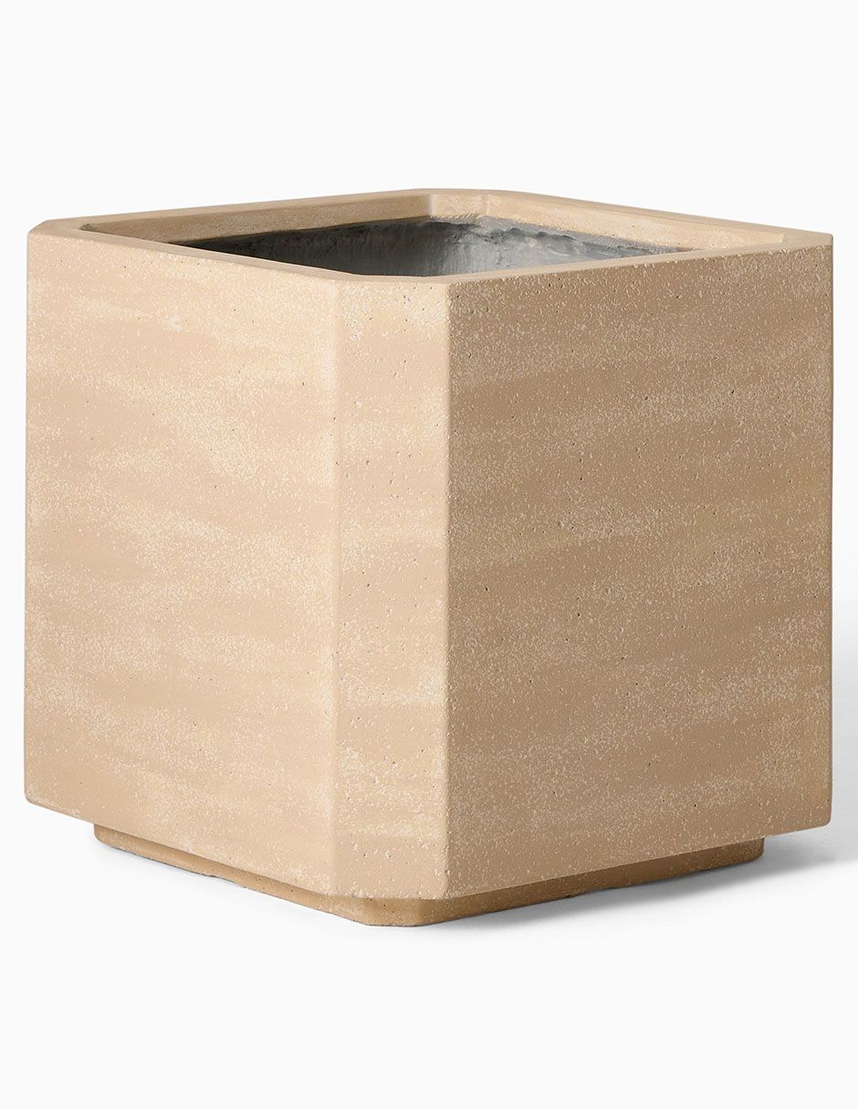 Maceta Beveled de cemento con sistema automático de riego