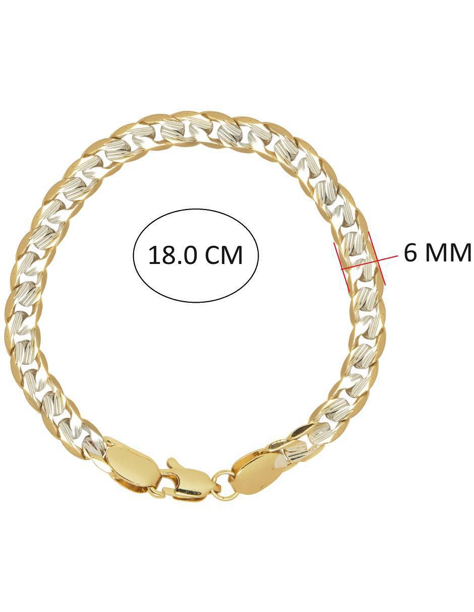 Pulsera 18 K acabado chapa de oro 5