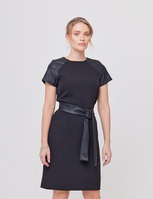Vestido arriba rodilla casual art deco para mujer