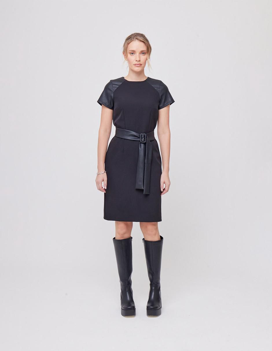 Vestido arriba rodilla casual art deco para mujer