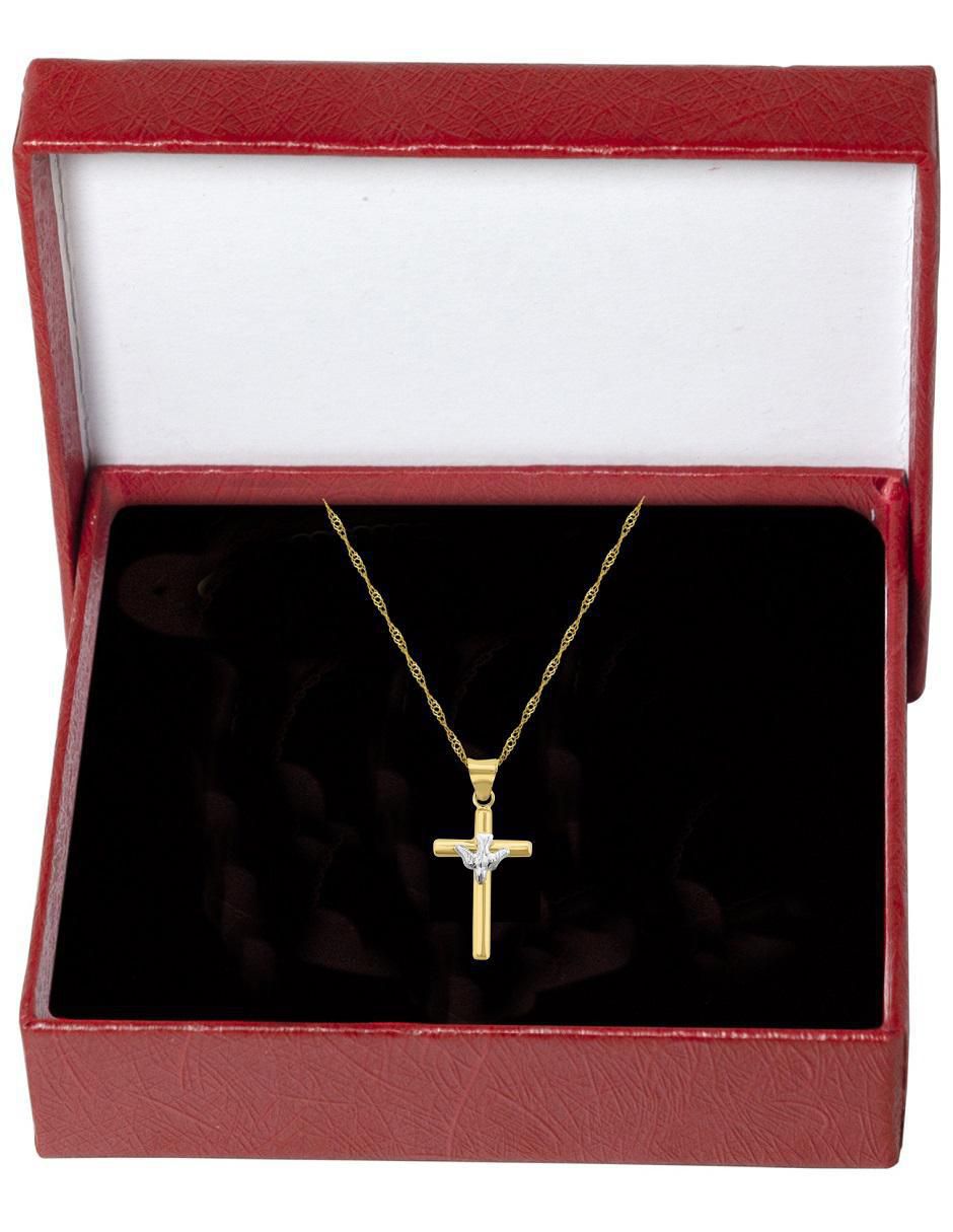 Collar de cruz de oro 10 K 4