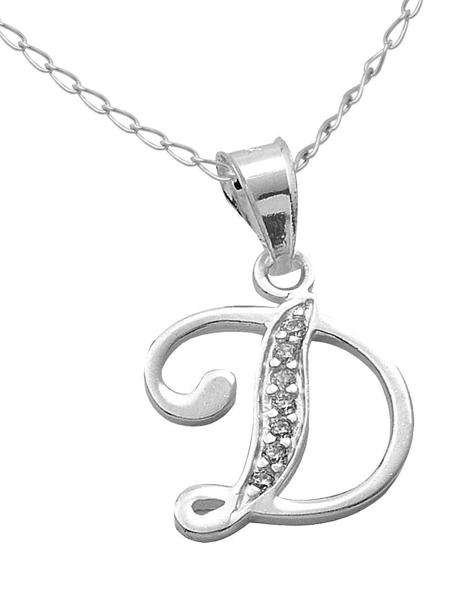 Collar letra d de plata P 925 Collar letra d de plata P 925