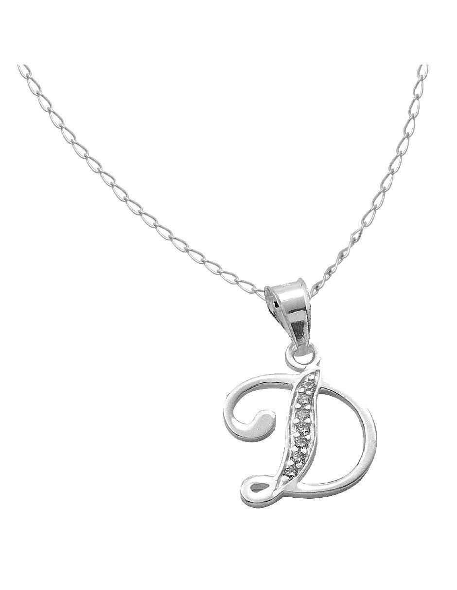 Collar letra d de plata P 925 2