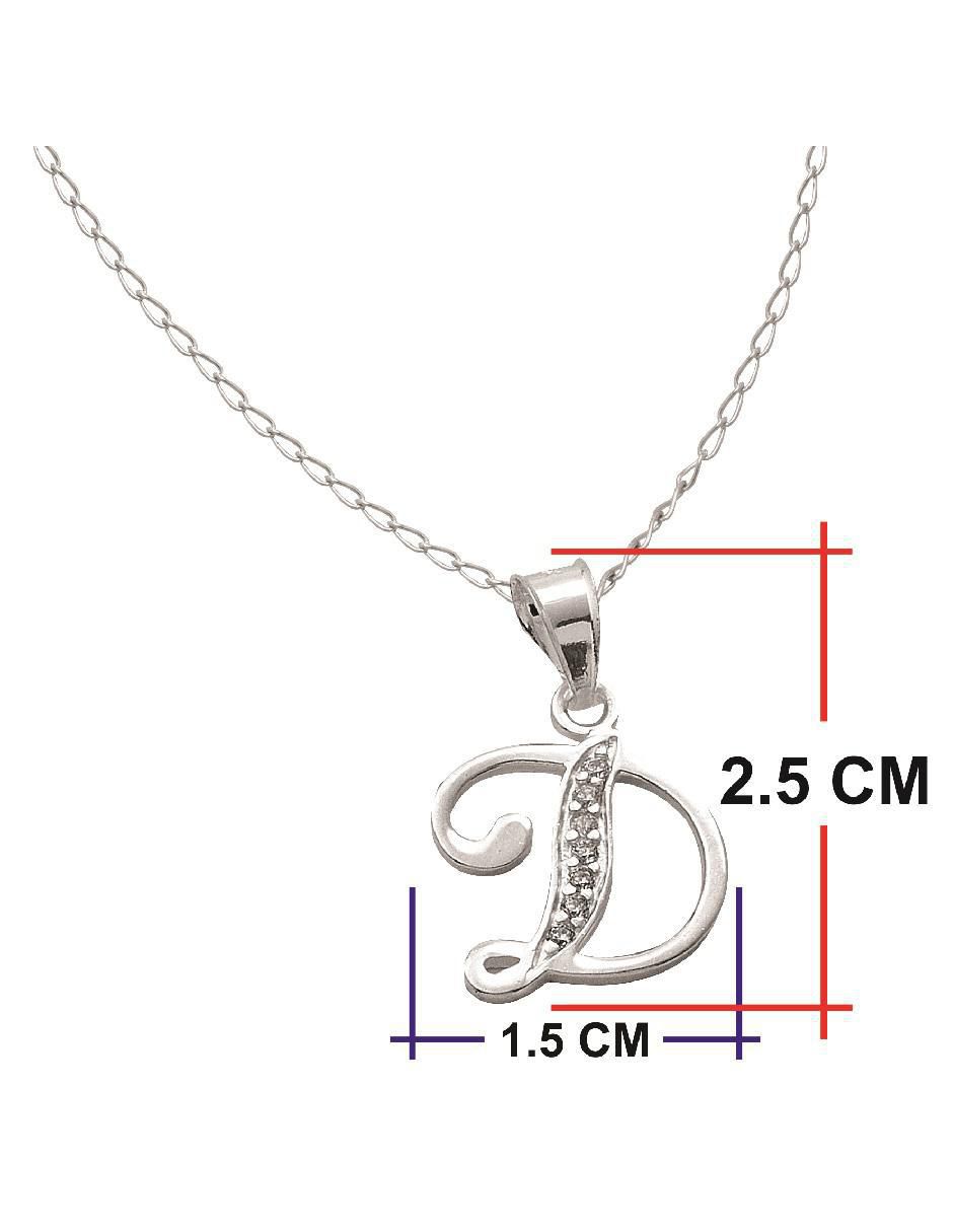 Collar letra d de plata P 925 5