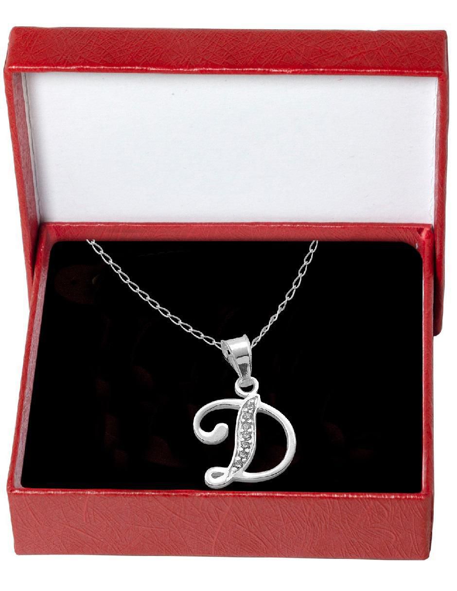 Collar letra d de plata P 925 4