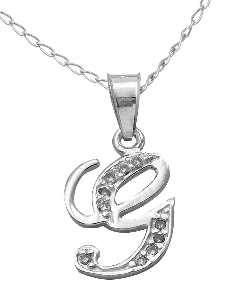 Collar de letra g de plata P 925 Collar de letra g de plata P 925