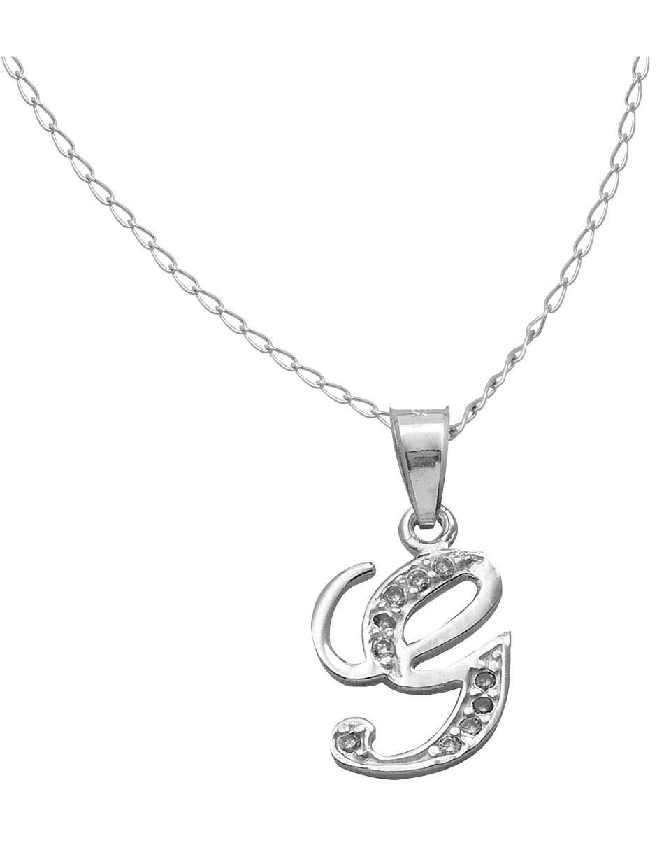 Collar de letra g de plata P 925 4