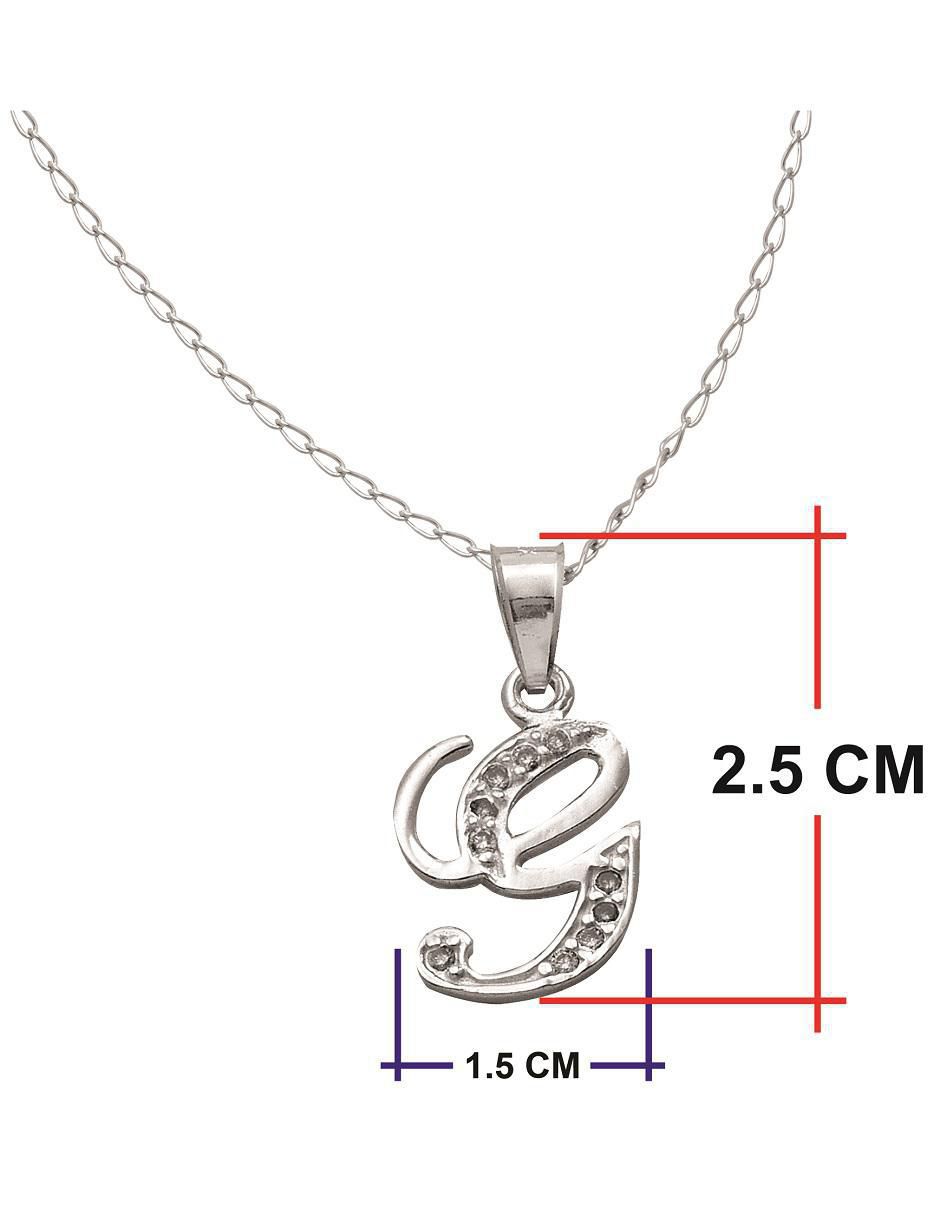 Collar de letra g de plata P 925 5