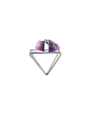 Anillo triangular P 925 de plata brillante Anillo triangular P 925 de plata brillante