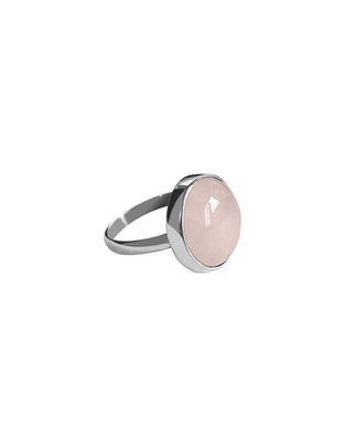 Anillo redondo Cuarzo Rosado P 925 de plata cuarzo rosa brillante Anillo redondo Cuarzo Rosado P 925 de plata cuarzo rosa brillante