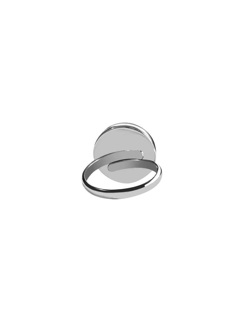 Anillo redondo Jade P 925 de plata cuarzo brillante 3