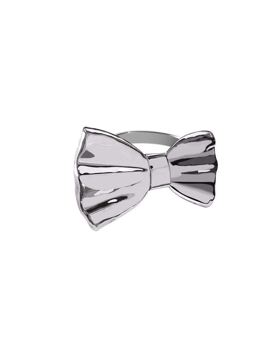 Anillo de moño P 925 de plata brillante 3