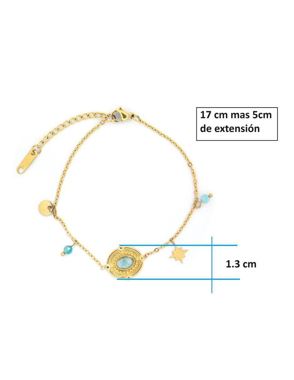Pulsera con cristal acabado pulido 5