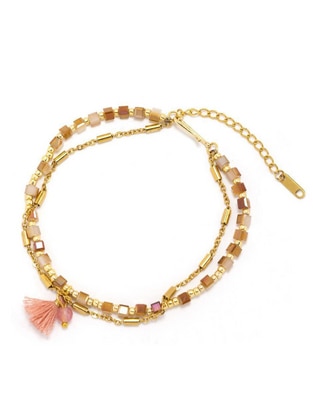 Pulsera con cristal acabado pulido