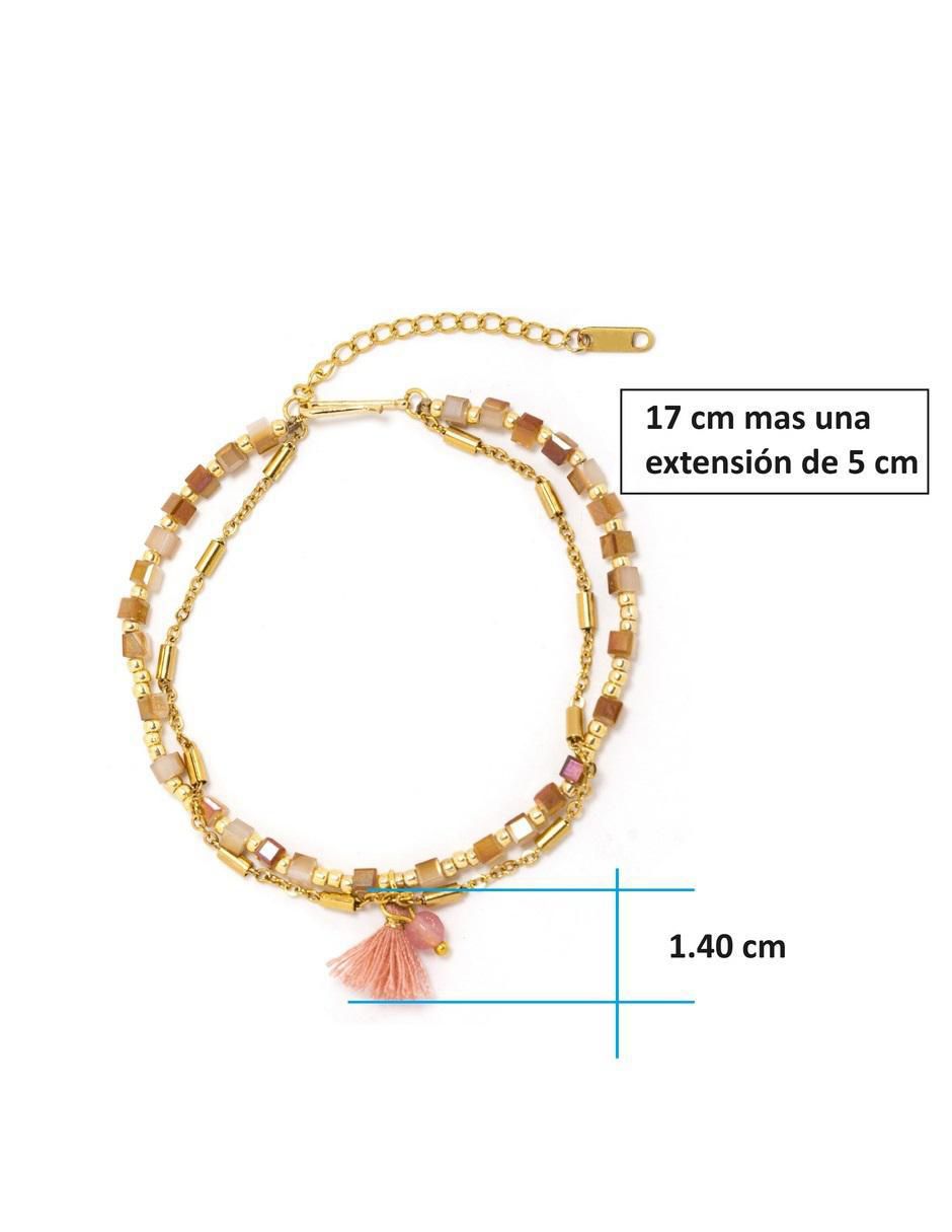 Pulsera con cristal acabado pulido 5