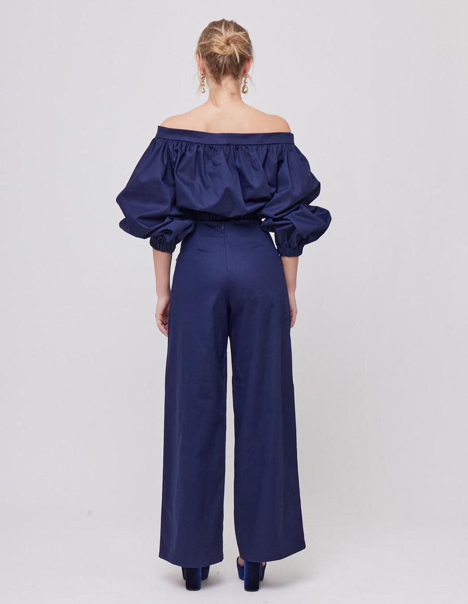 Blusa strapless Linea Pura manga larga para mujer