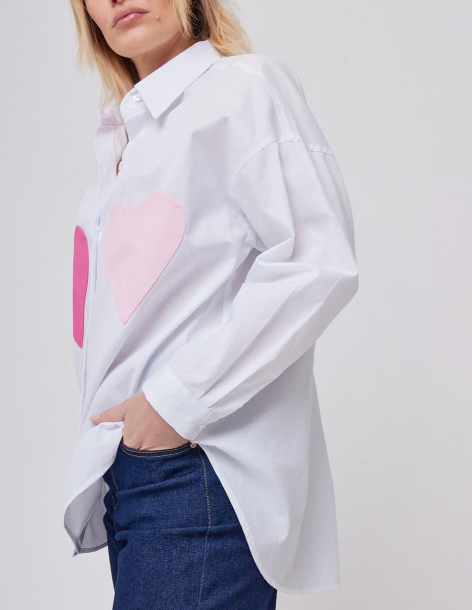 Blusa camisera Linea Pura manga larga para mujer