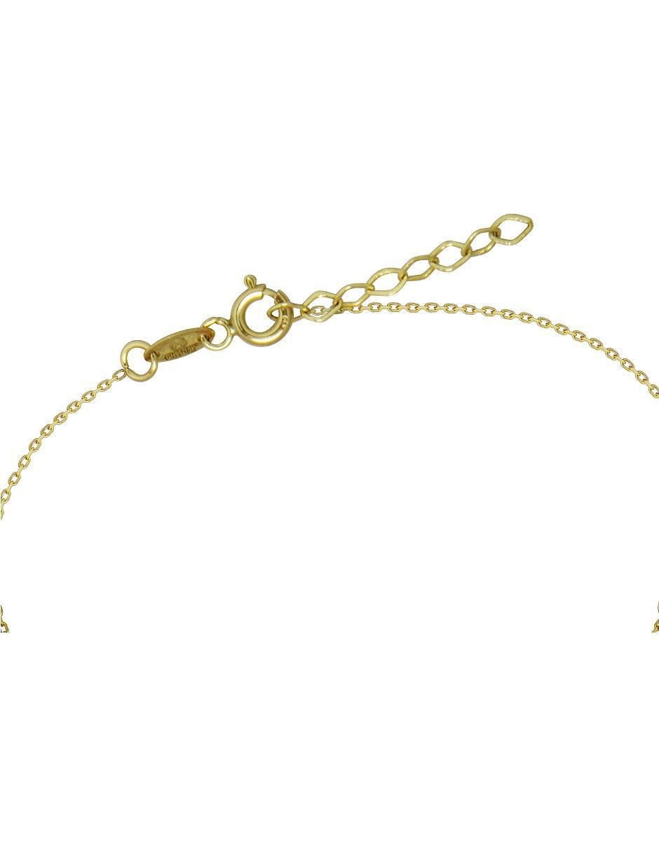 Pulsera de oro con zirconia 14 k con acabado pulido 2