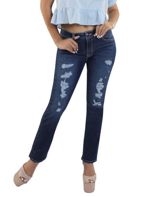 Jeans slim corte cadera para mujer Jeans slim corte cadera para mujer
