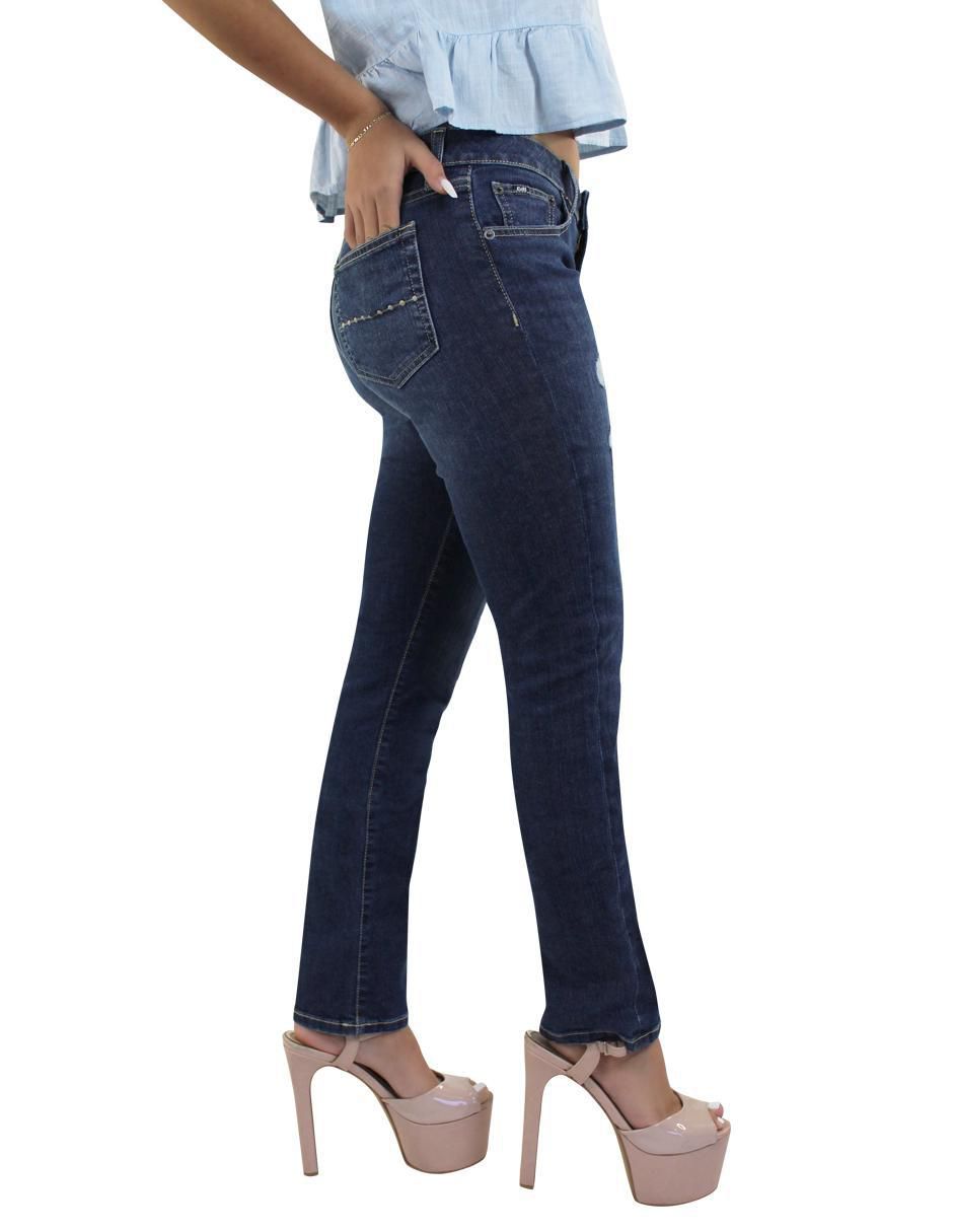 Jeans slim corte cadera para mujer 5