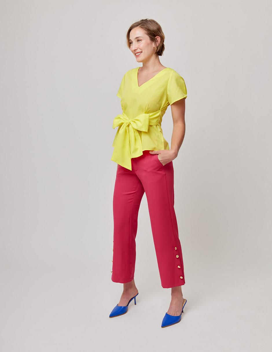 Blusa Linea Pura manga corta para mujer