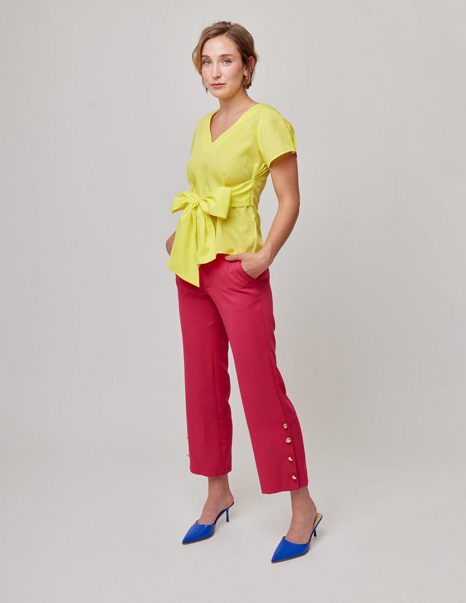 Blusa Linea Pura manga corta para mujer