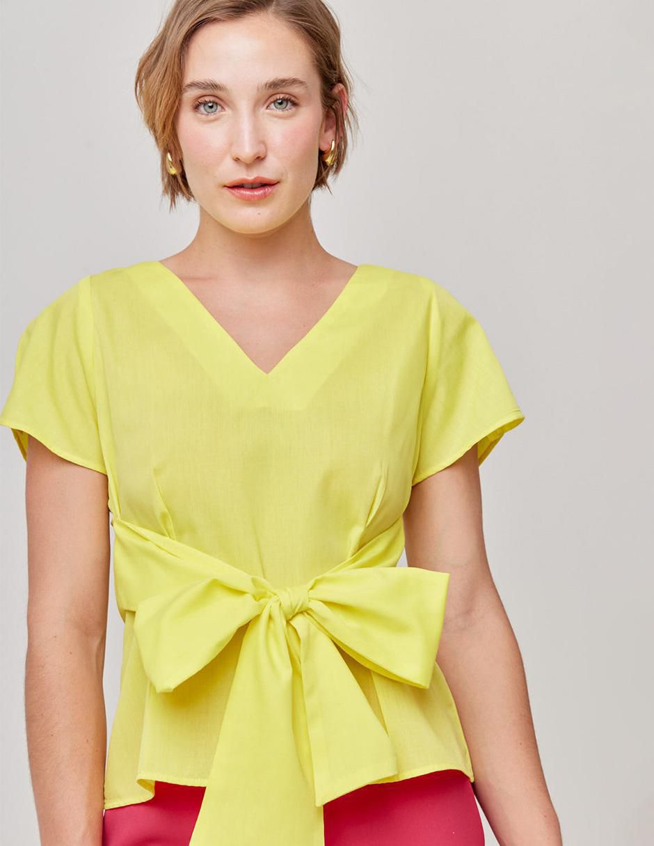 Blusa Linea Pura manga corta para mujer
