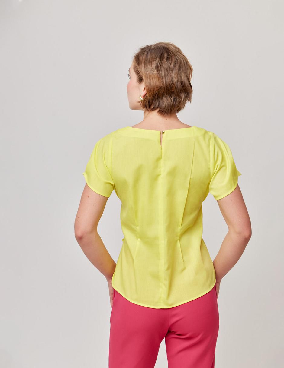 Blusa Linea Pura manga corta para mujer